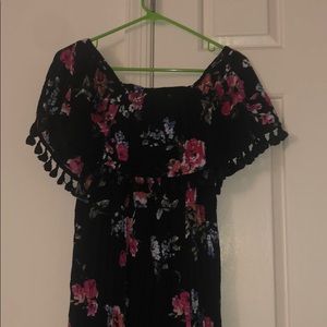 Black flower dress